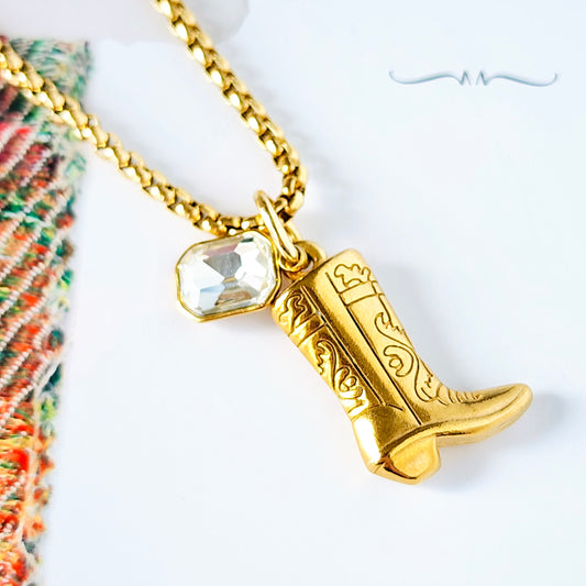 Rhinestone Cowgirl Crystal Necklace