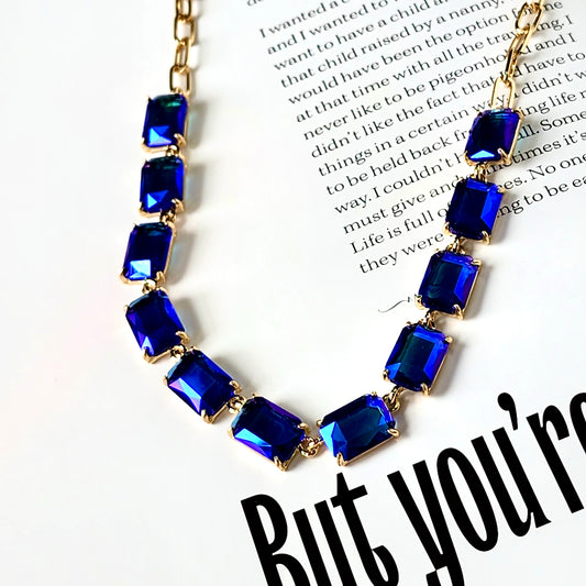The Diana Square Crystal Necklace