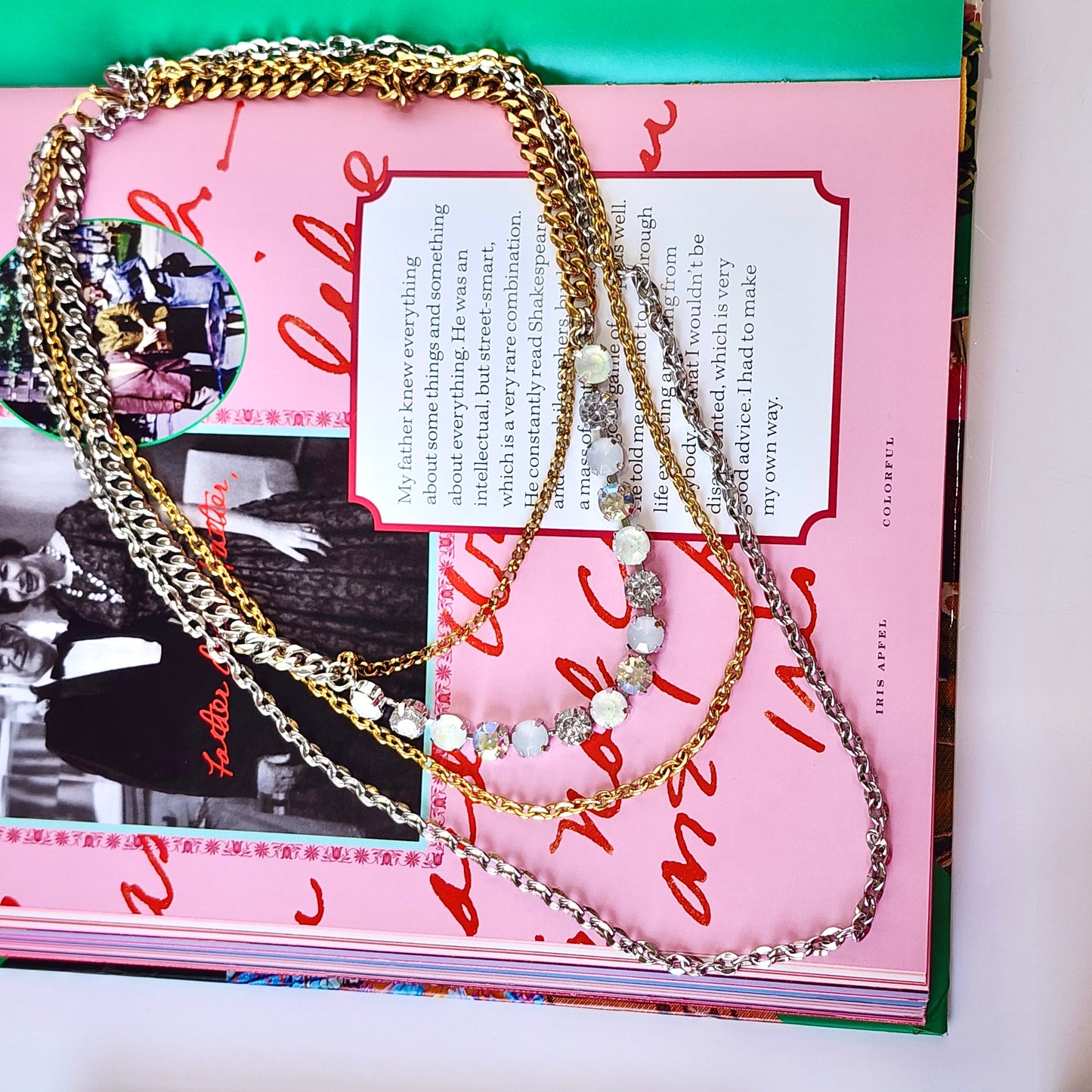 The Crystal Layered Link Necklace