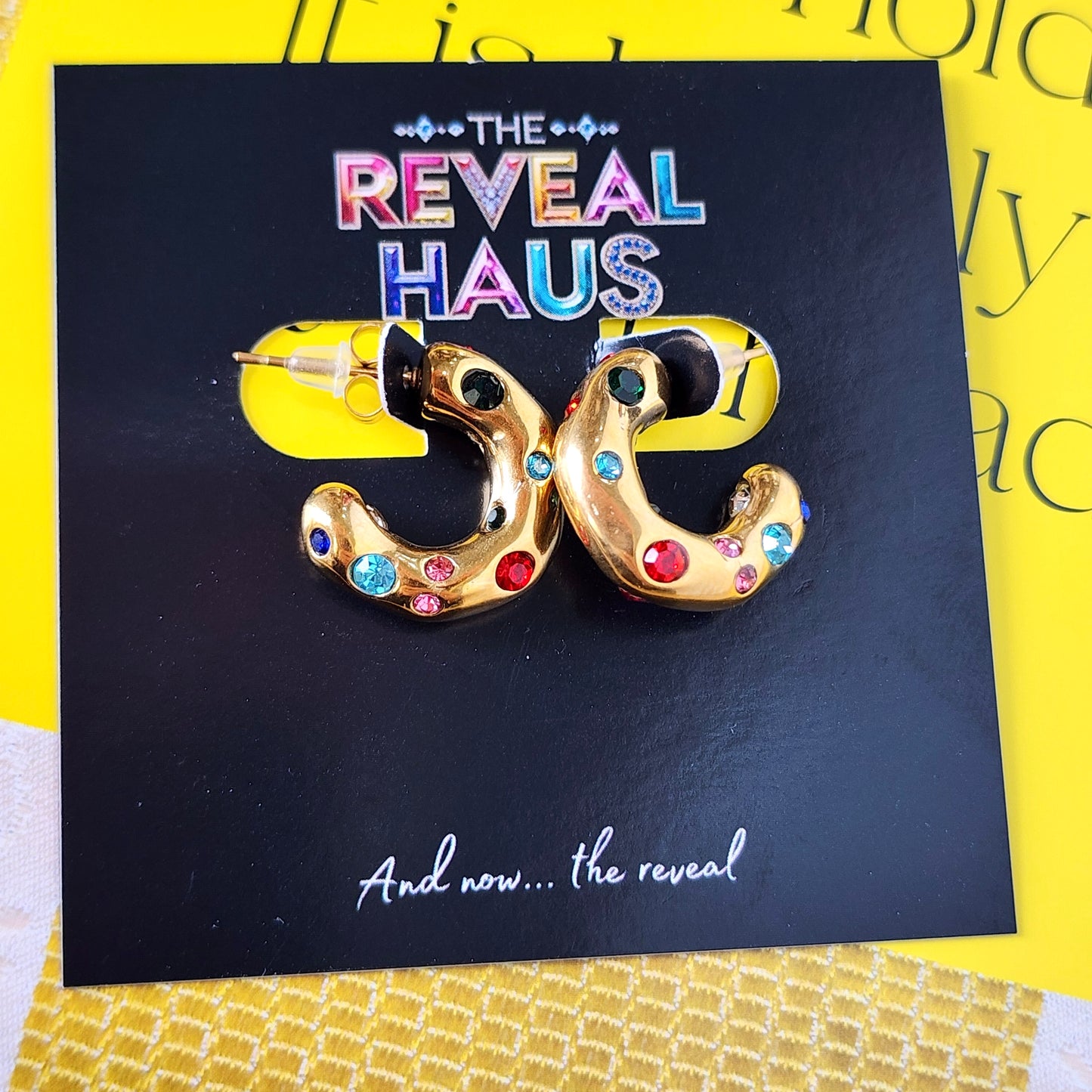 Color Pop Crystal Hoops
