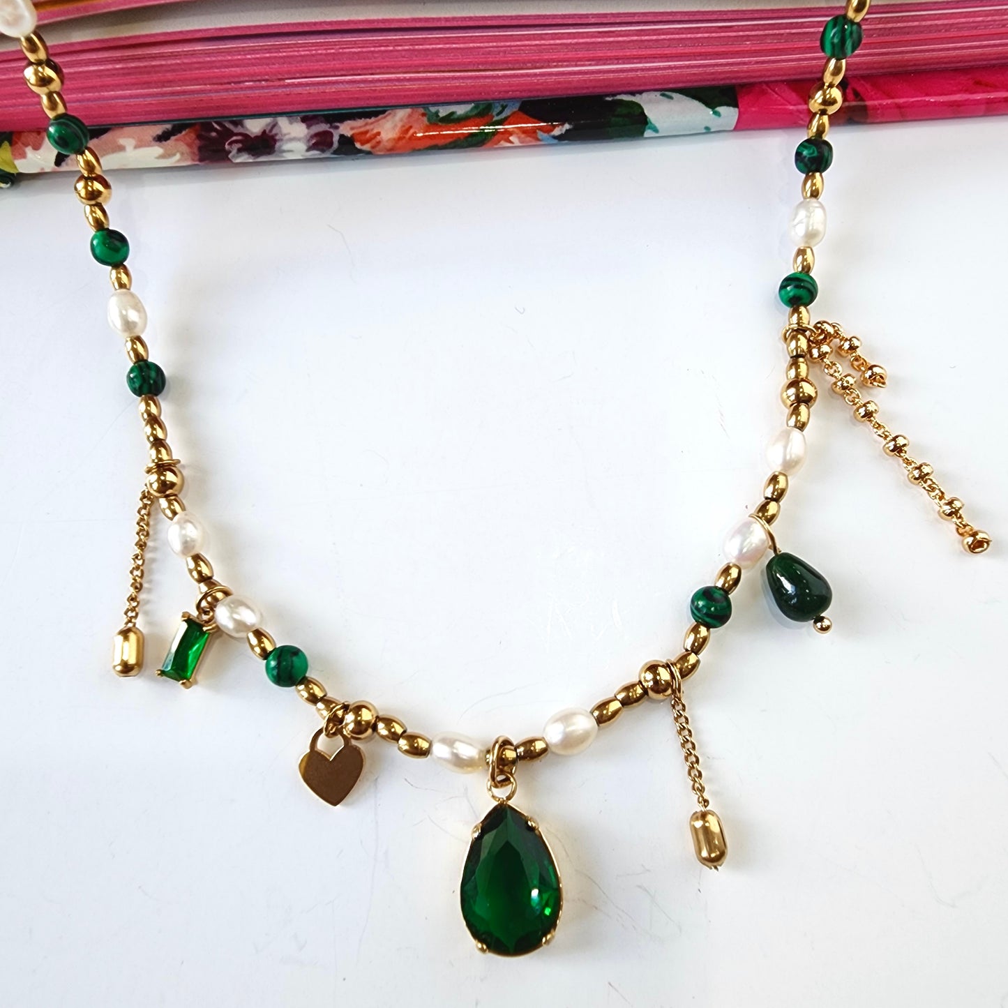 The Emerald Drift Gemstone Necklace