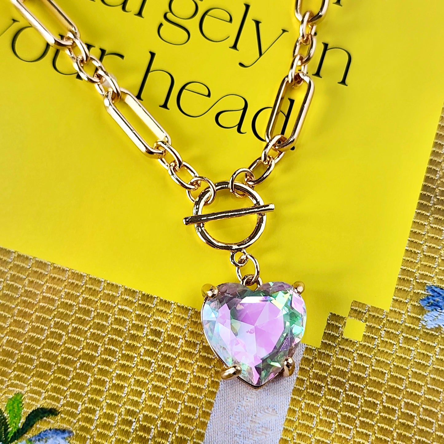 The Celeste A/B Heart Necklace