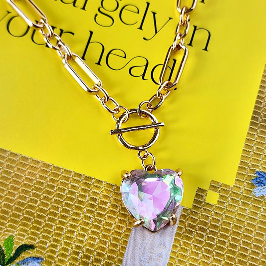 The Celeste A/B Heart Necklace