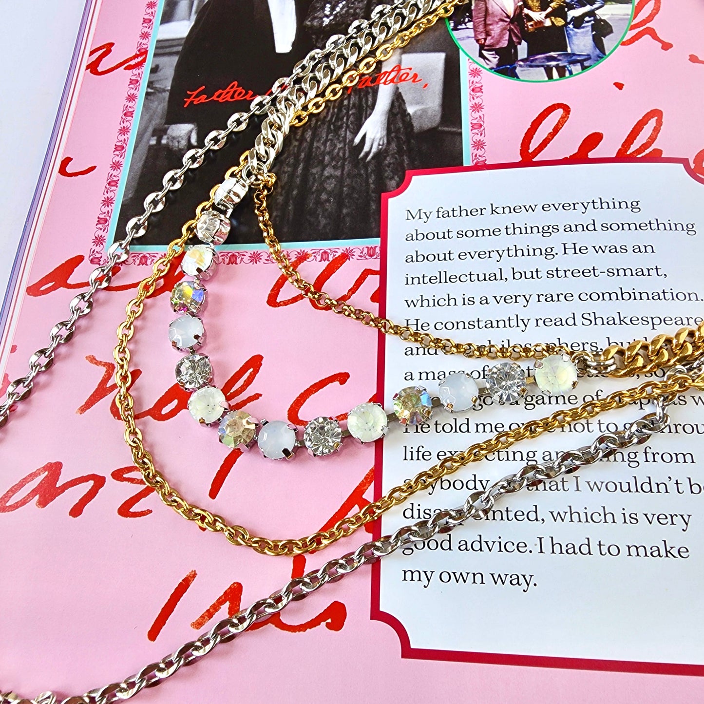 The Crystal Layered Link Necklace