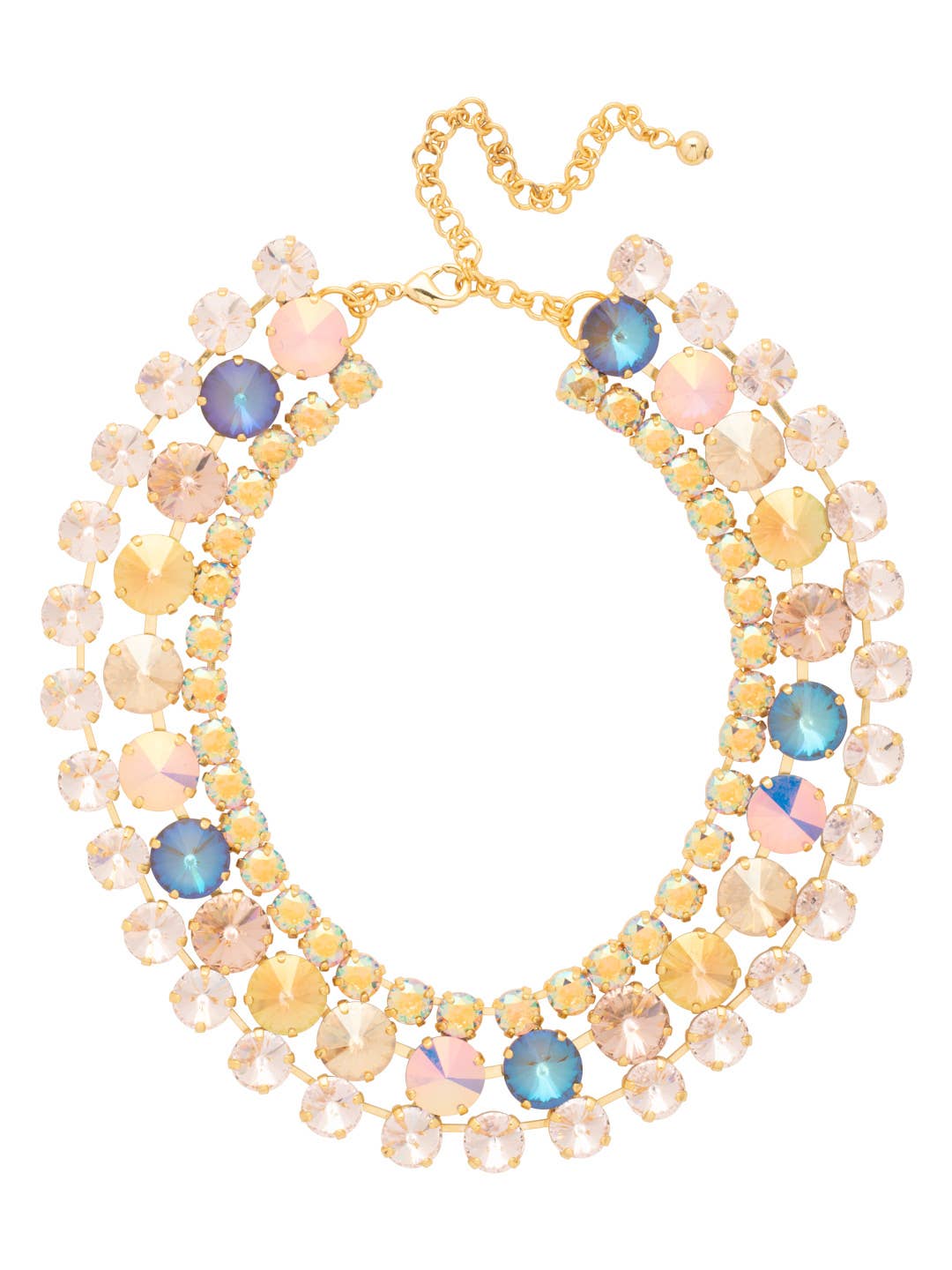 Penelope Sorrelli Layered Statement Crystal Gems Necklace