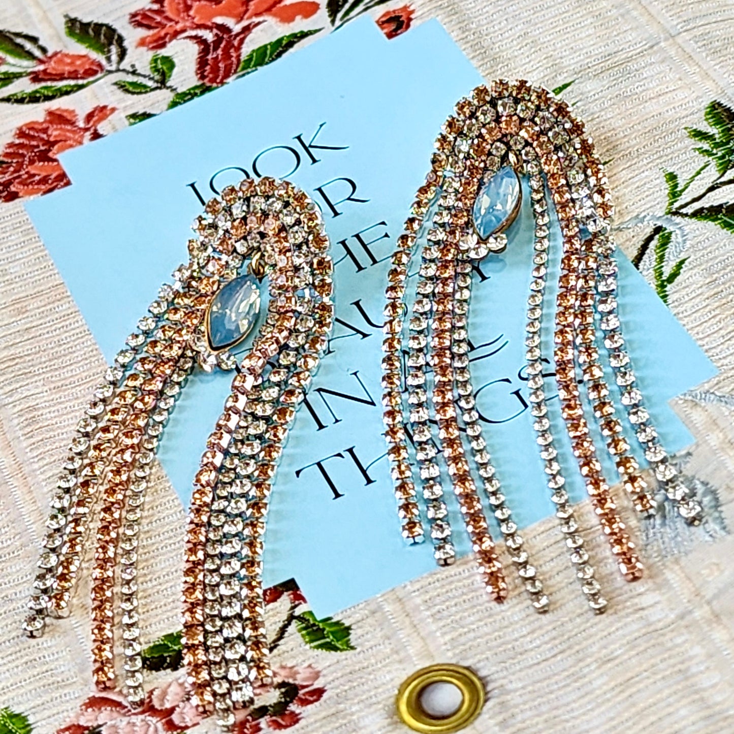 Cream Soda Crystal Earrings The Muse Collection