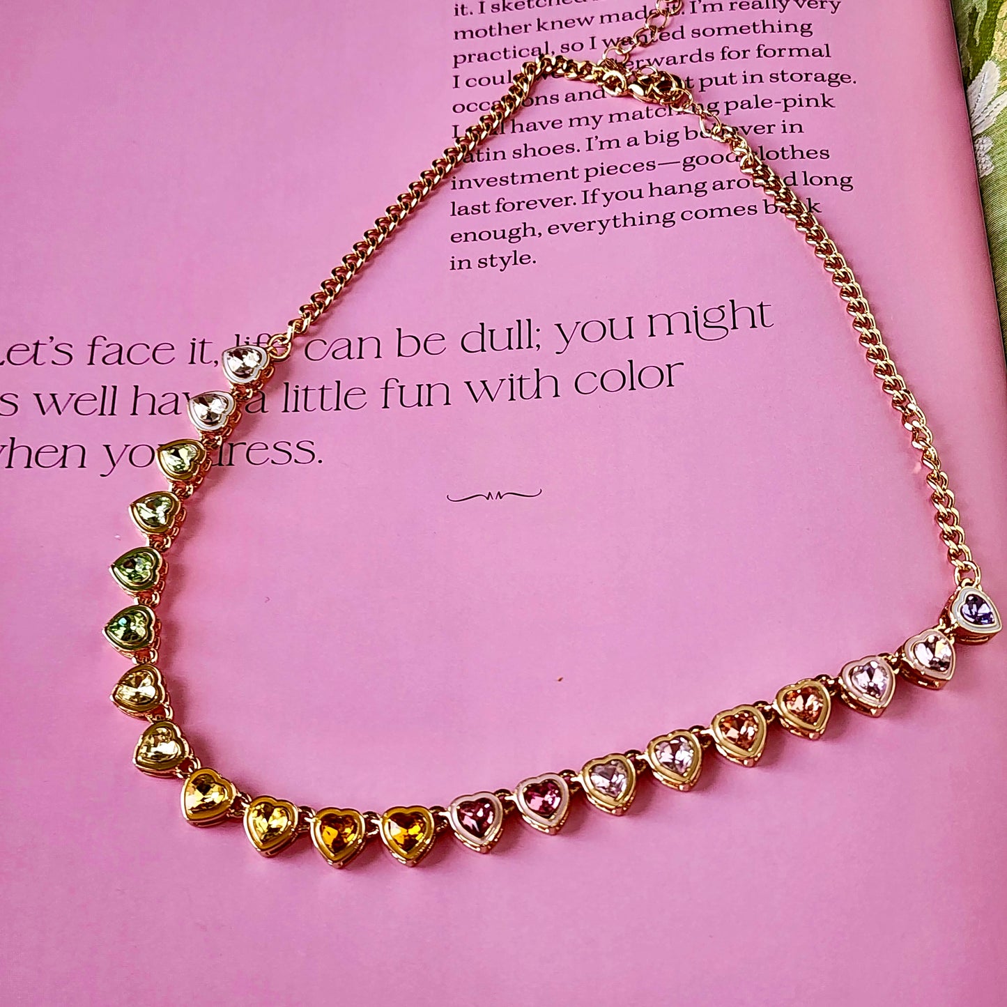 Love Notes Heart Crystal Necklace