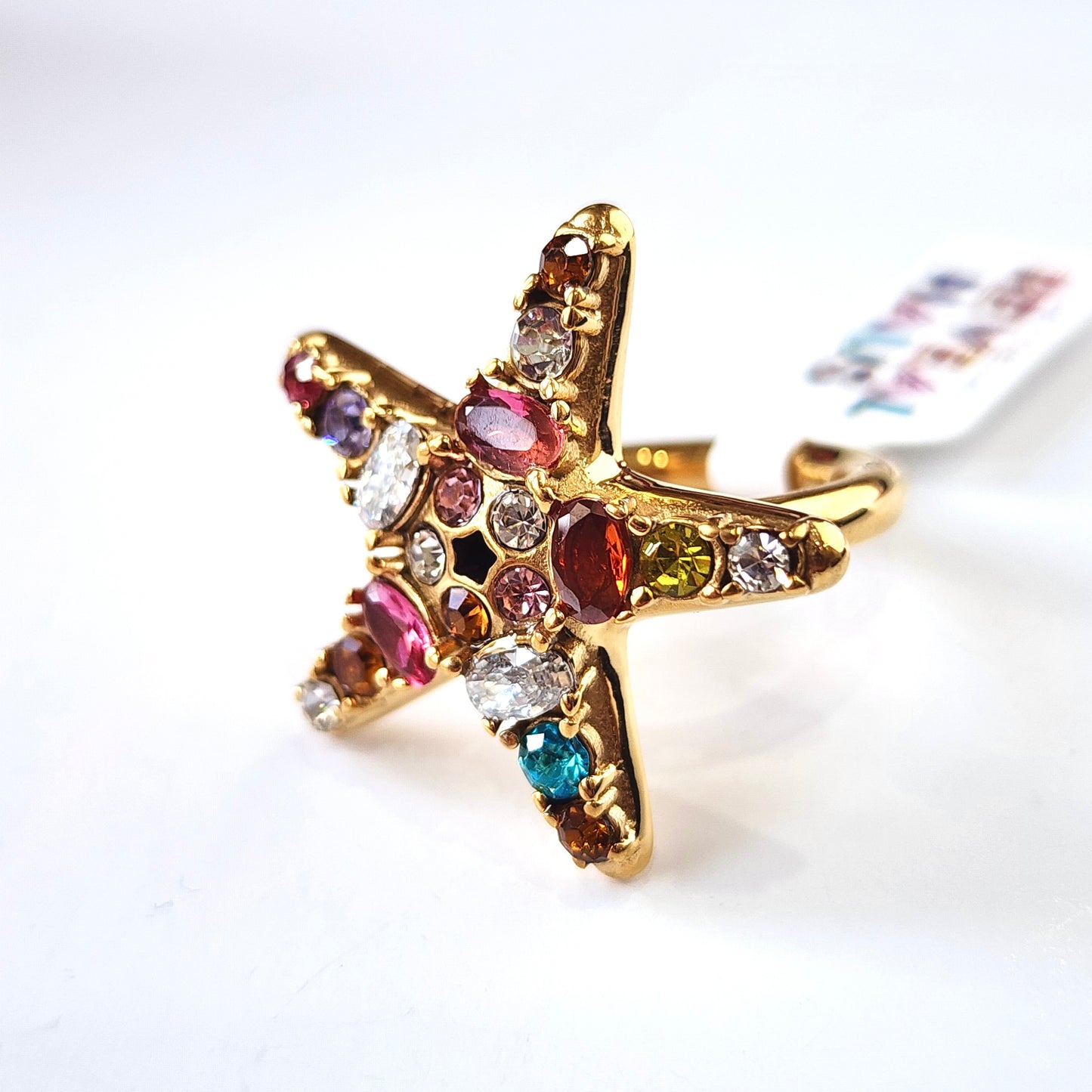 Starfish Sparkle Gemstone Ring