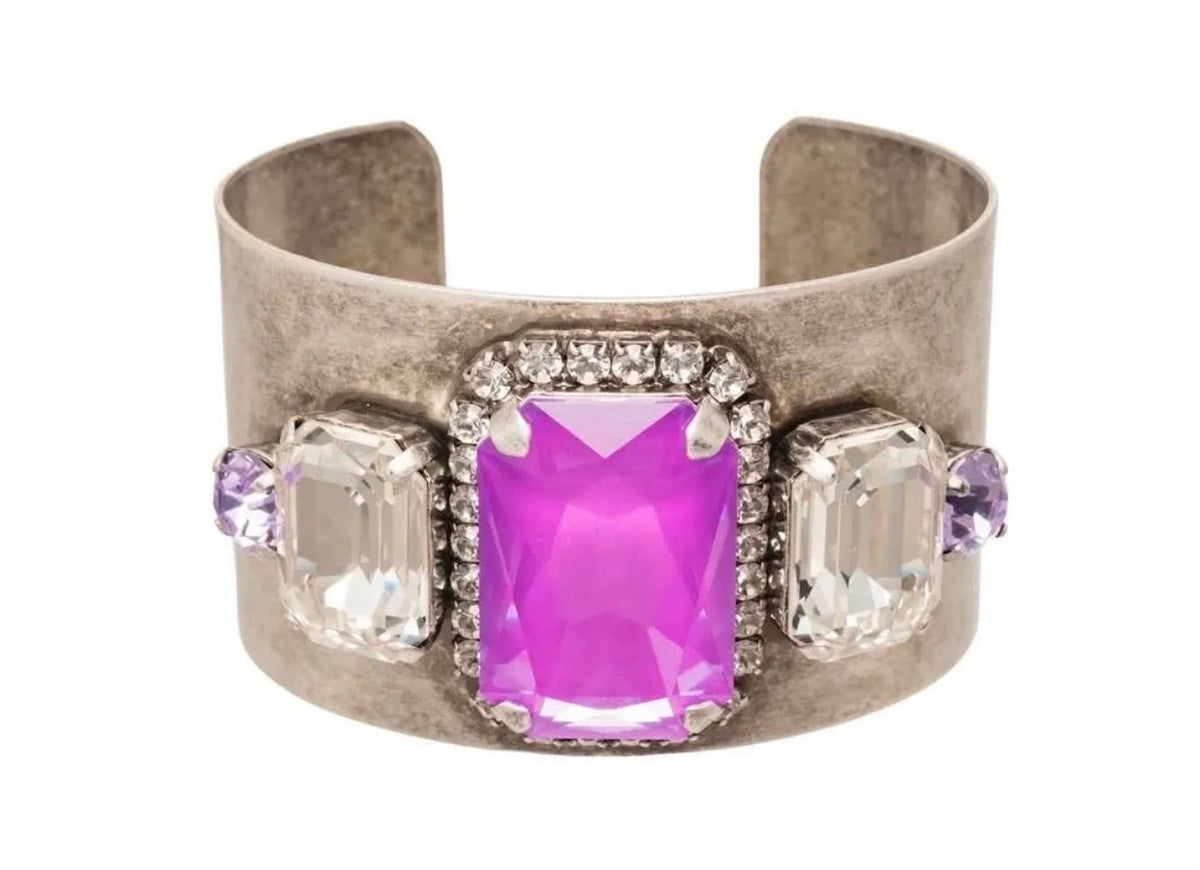Tova Glenn Bracelet in Antique Silver Purple Crystal