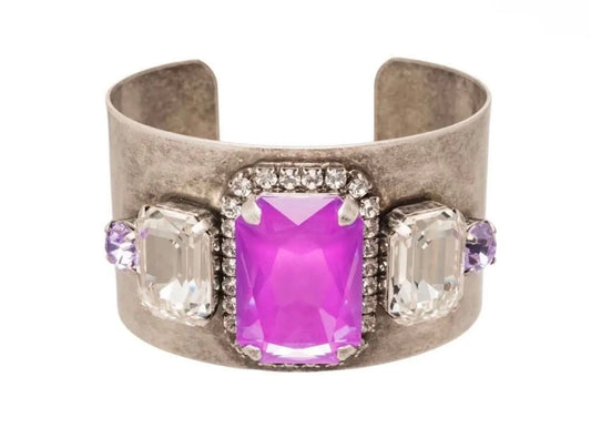 Tova Glenn Bracelet in Antique Silver Purple Crystal