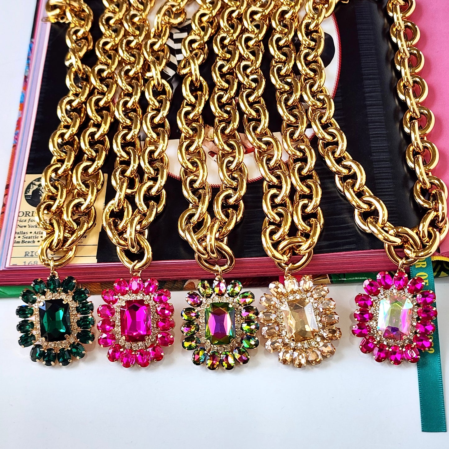 The Pink Palm Royale Necklace
