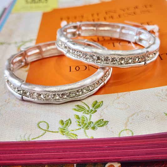 Silver Lane- Crystal Stretch Bracelet