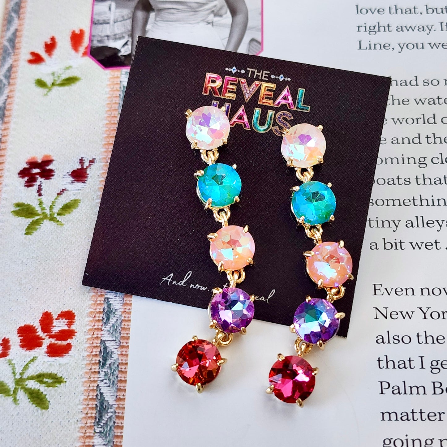 The Swift Round Crystal Earring Drops