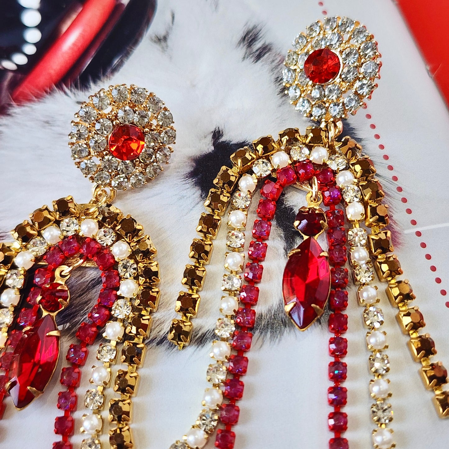 Le Cabernet Crystal Earrings The Muse Collection