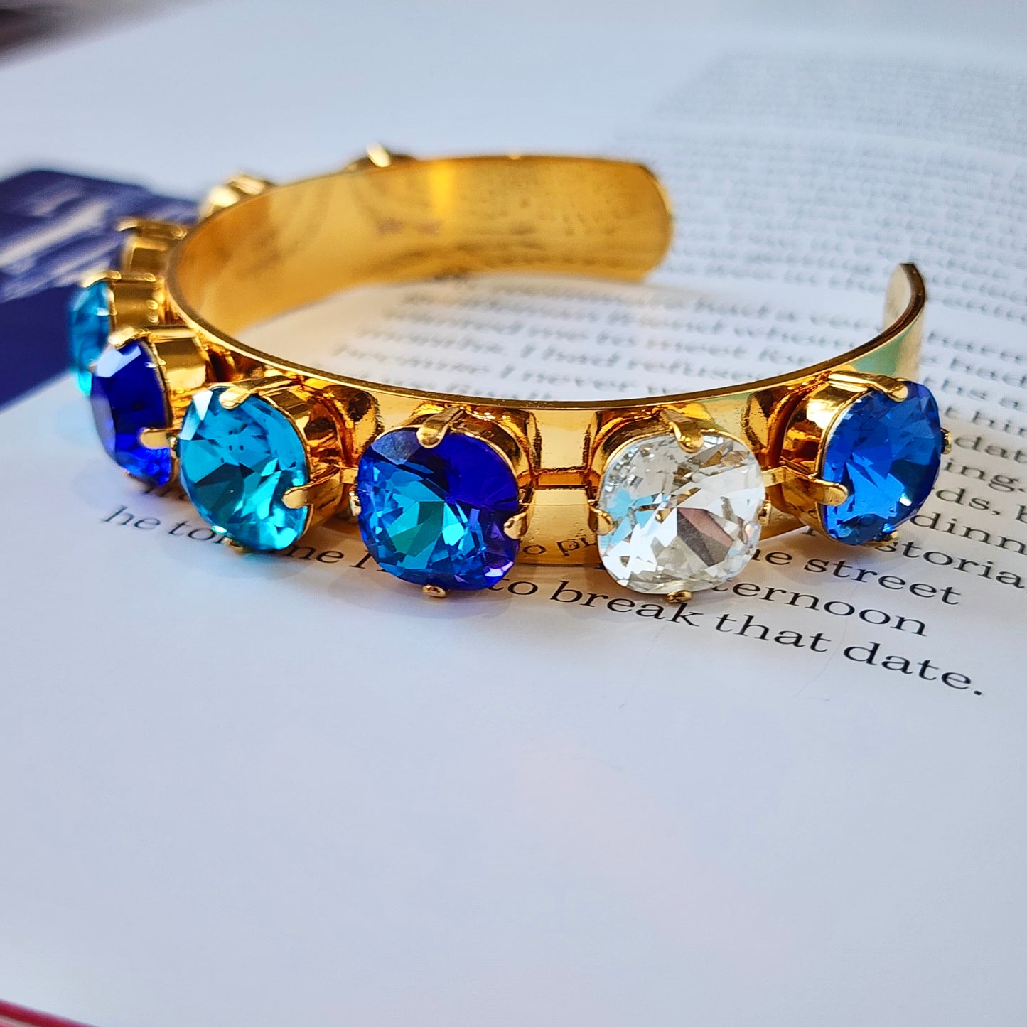 Côte d’Azur Crystal Cuff Bracelet