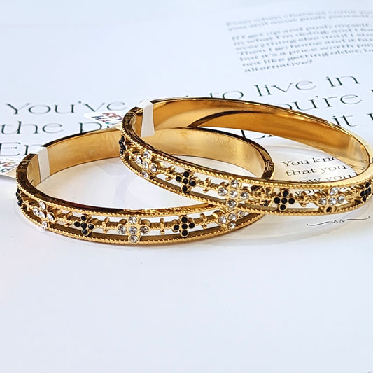 The Midnight Fleur Bangle Bracelet