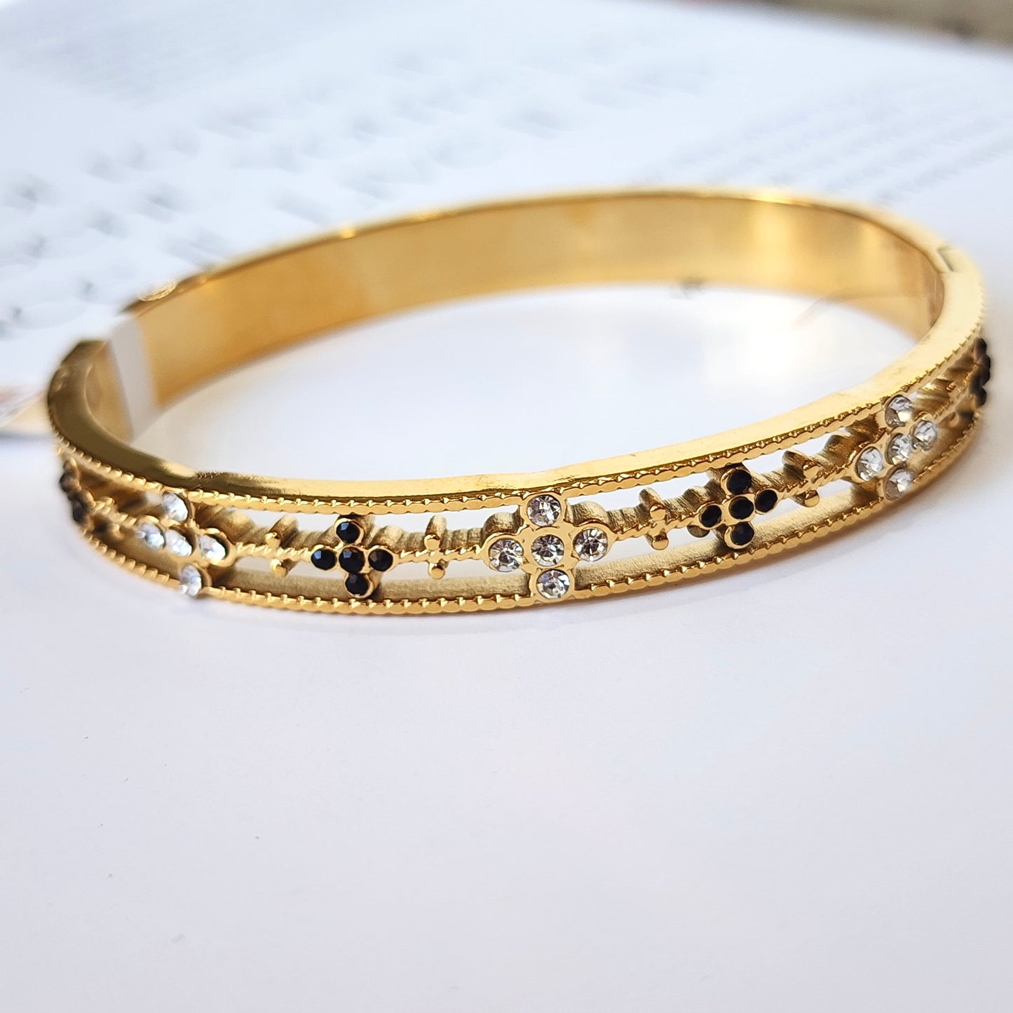 The Midnight Fleur Bangle Bracelet