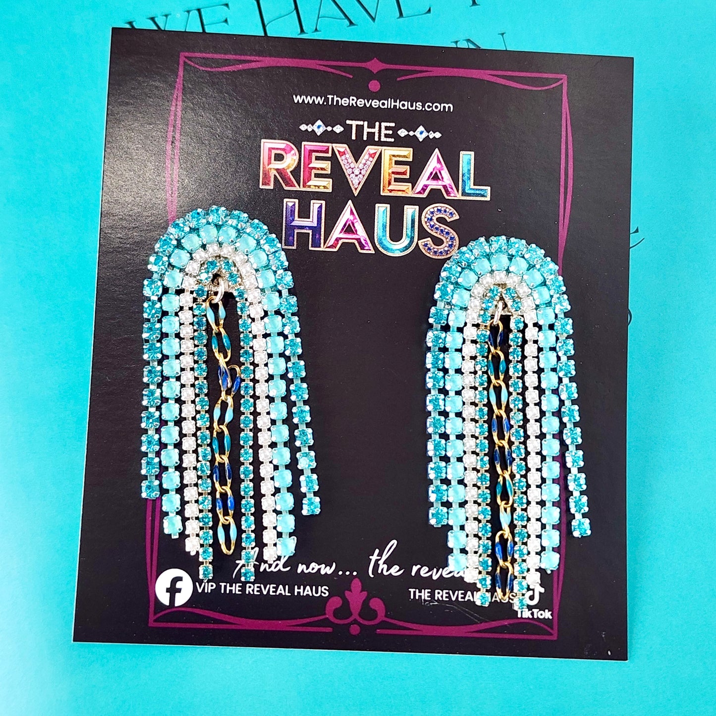 Blue Jeans Crystal Earrings The Muse Collection