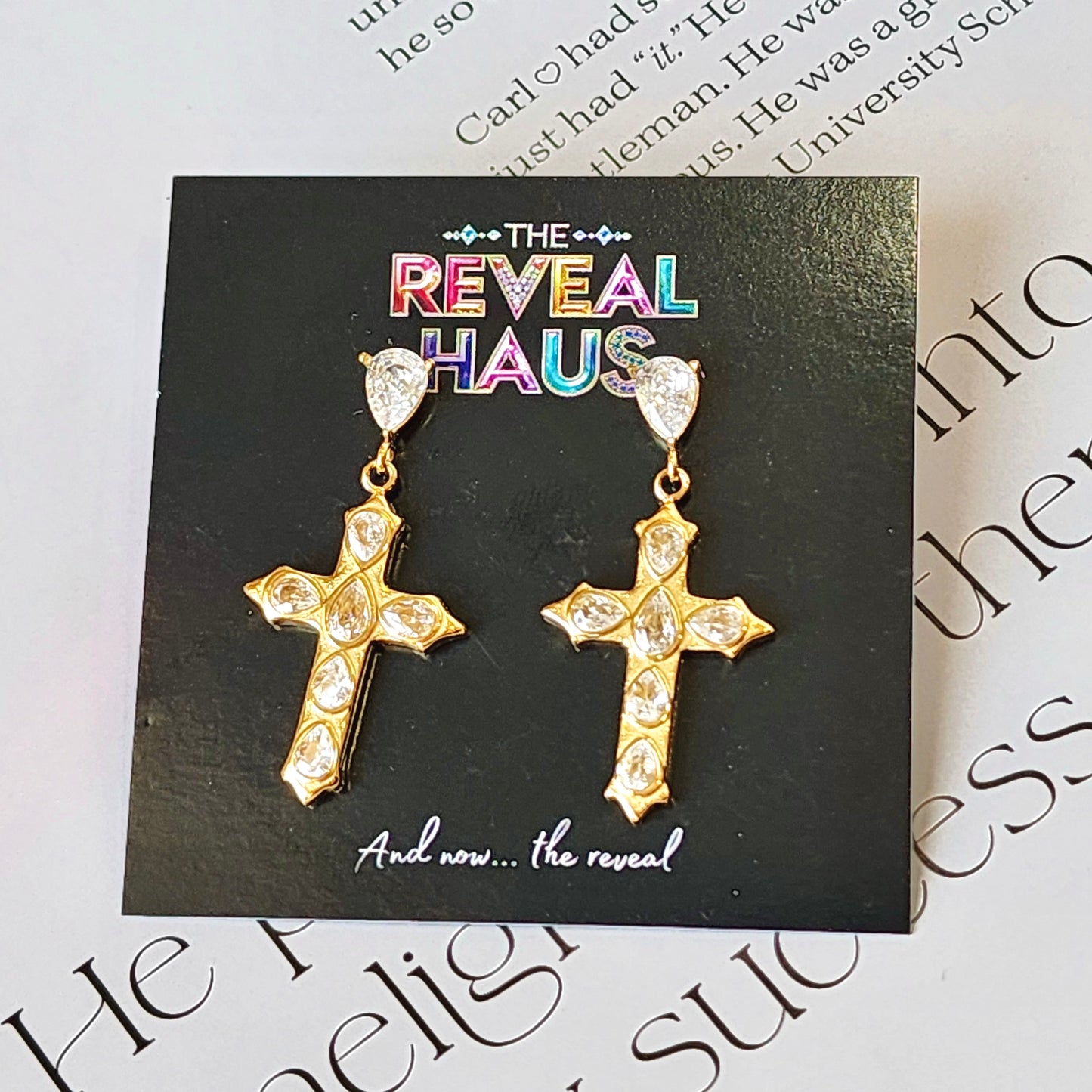 The Gilded Cross Earrings