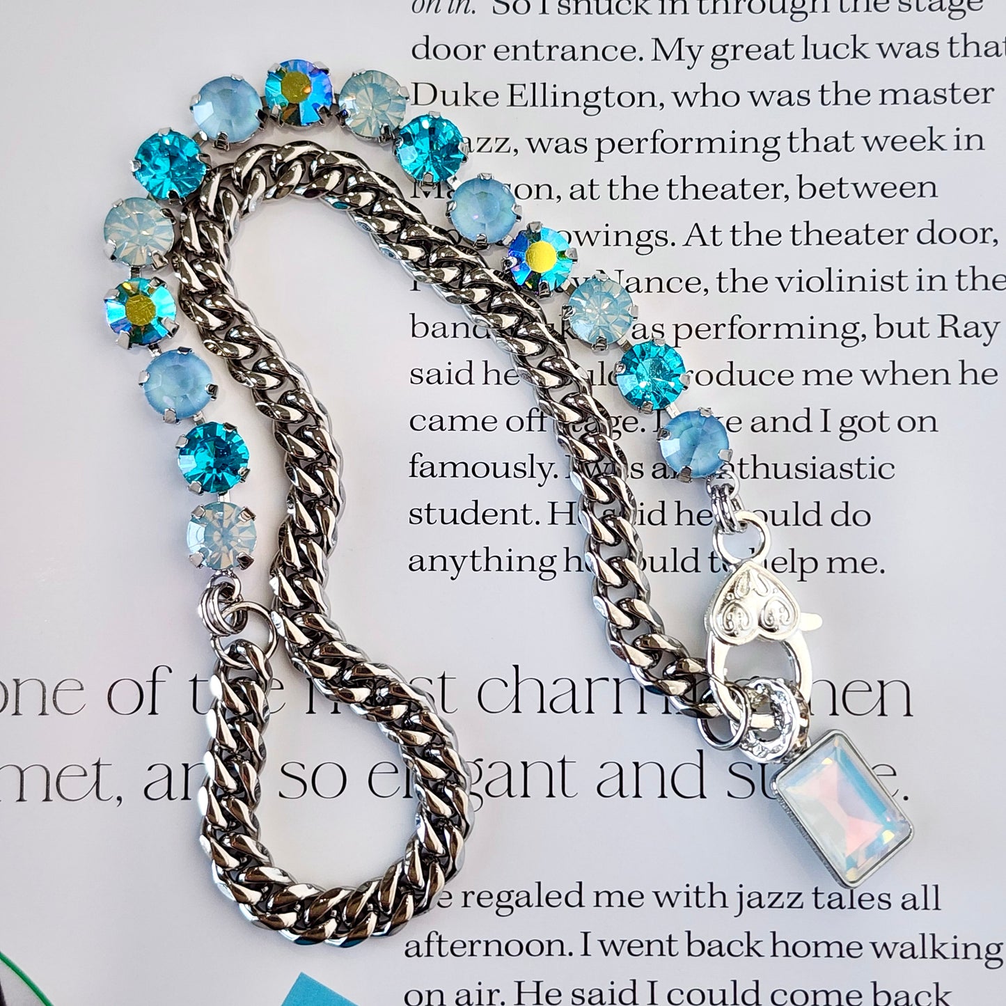 The Haus Link Ocean Crystal Necklace