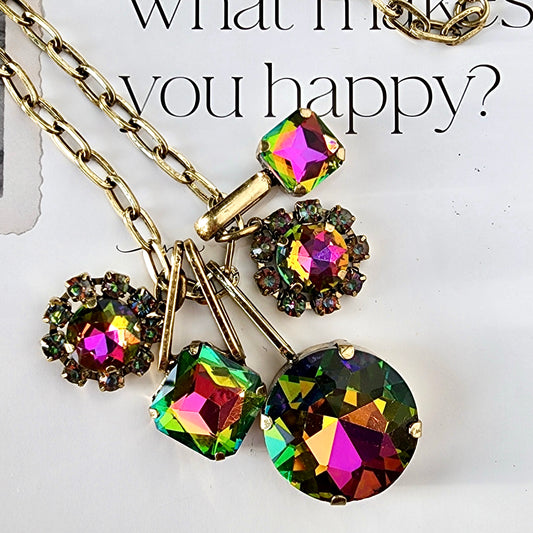 Gem Stack Necklace- Volcano