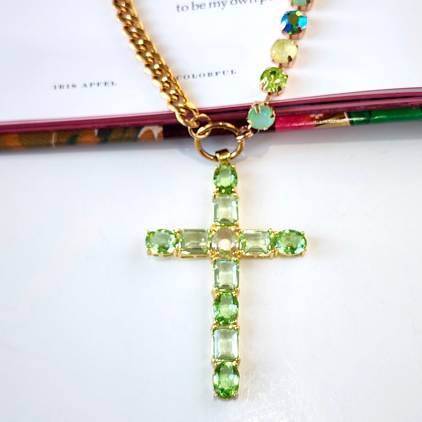 The Verona Crystal Cross Necklace