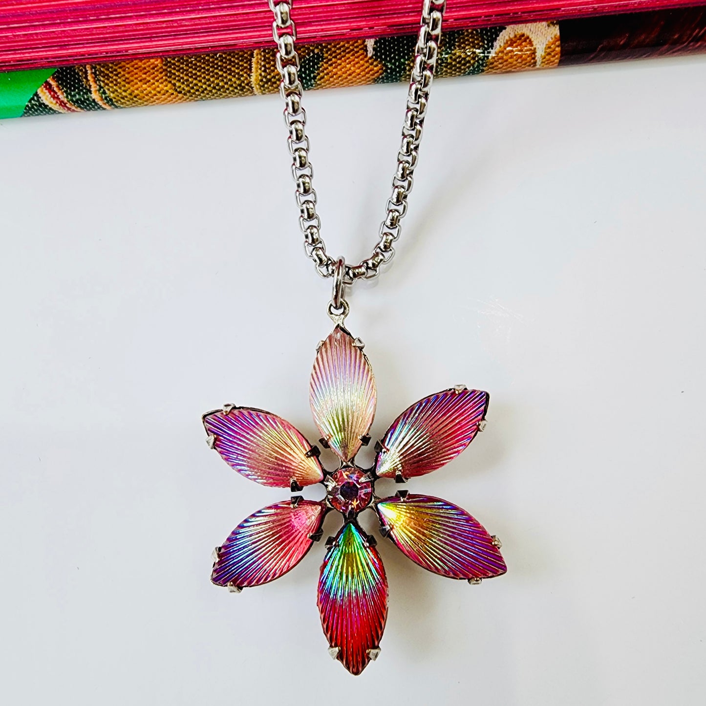 Prismatic Fleur Crystal Necklace