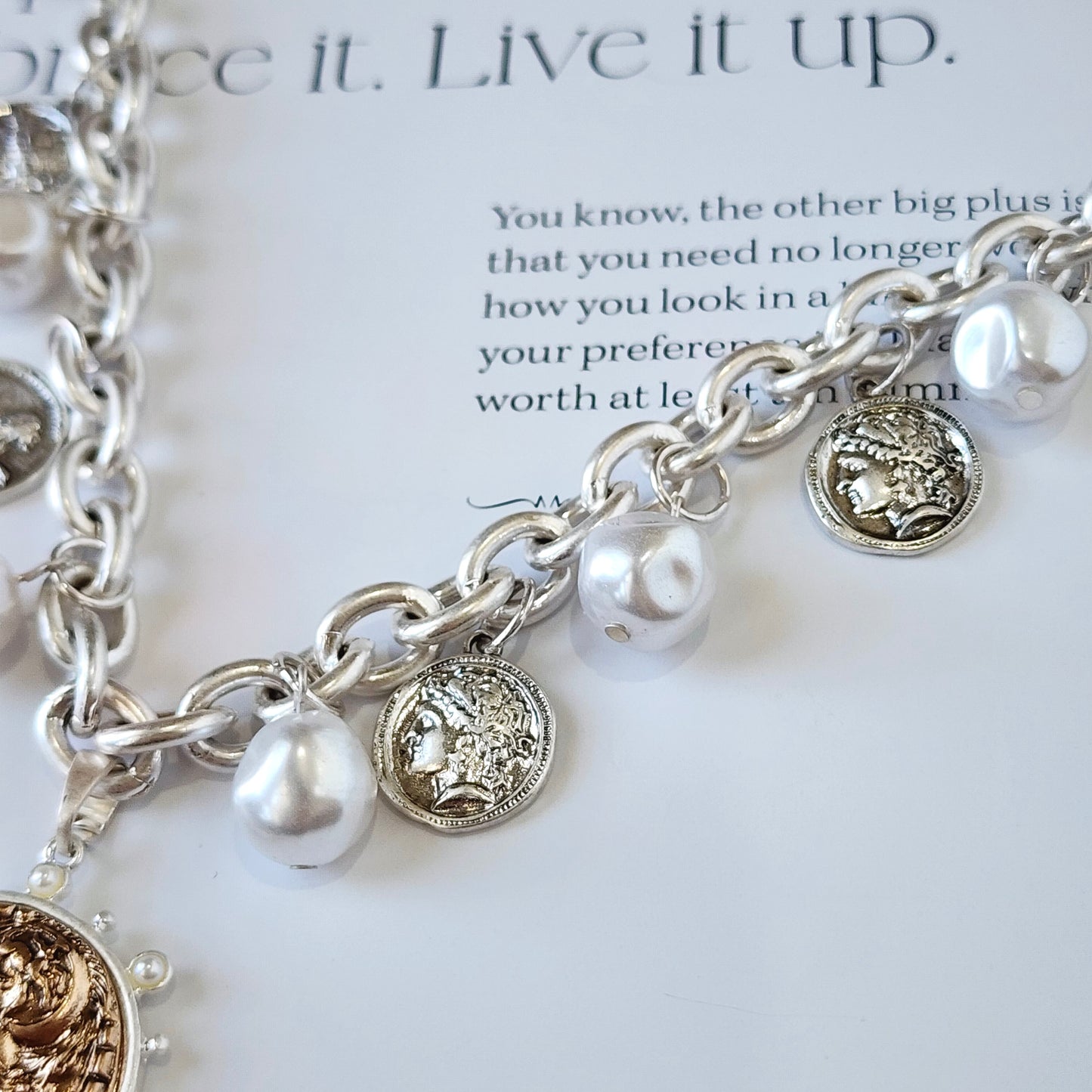 Money Bags Coin Charm Necklace