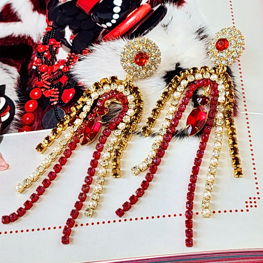 Le Cabernet Crystal Earrings The Muse Collection