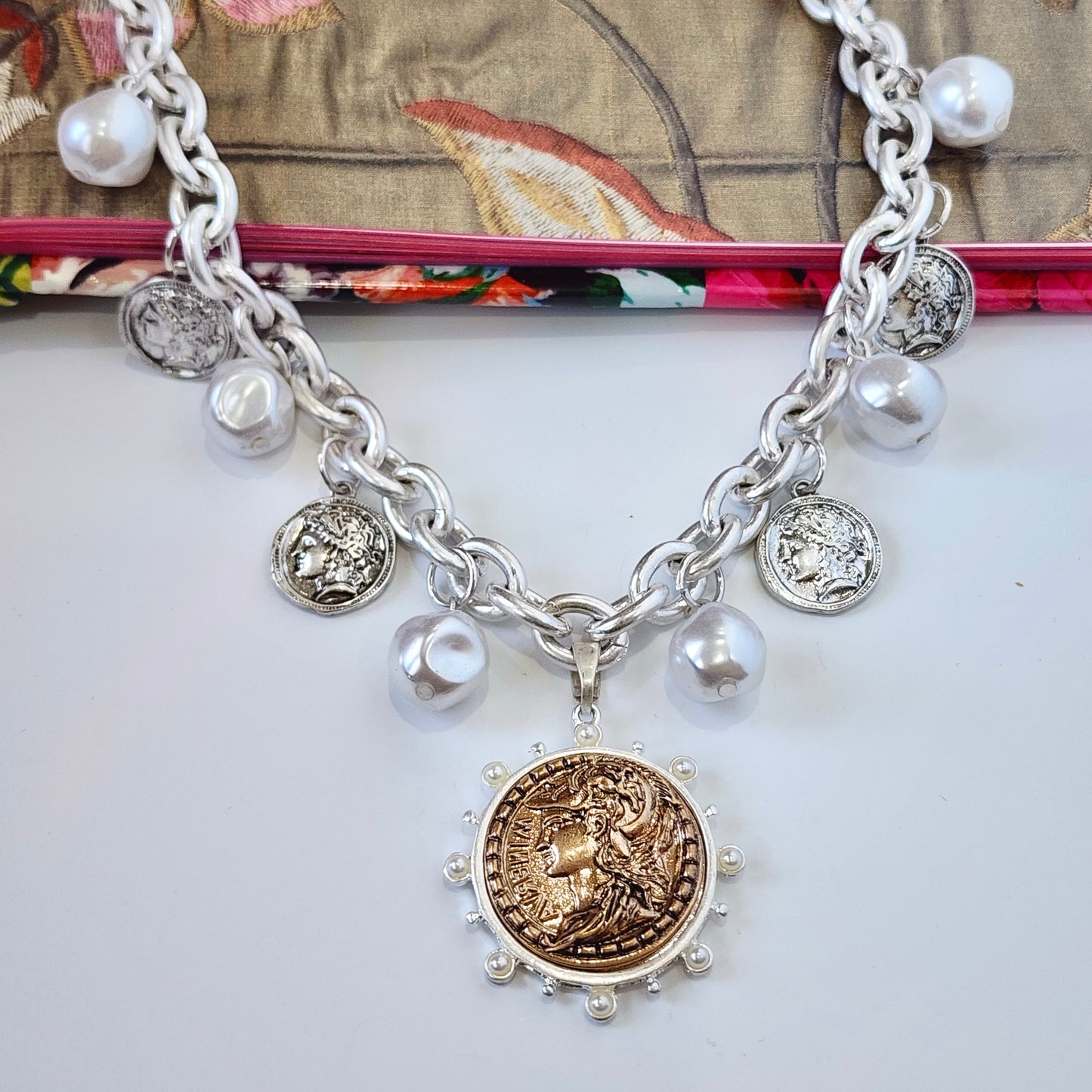 Money Bags Coin Charm Necklace