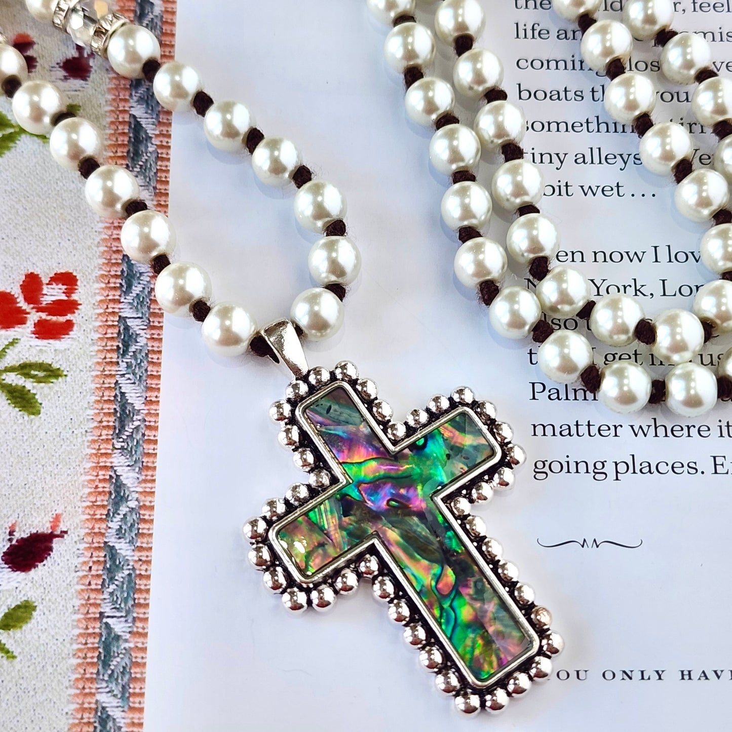 The Abalone Relic Cross Necklace