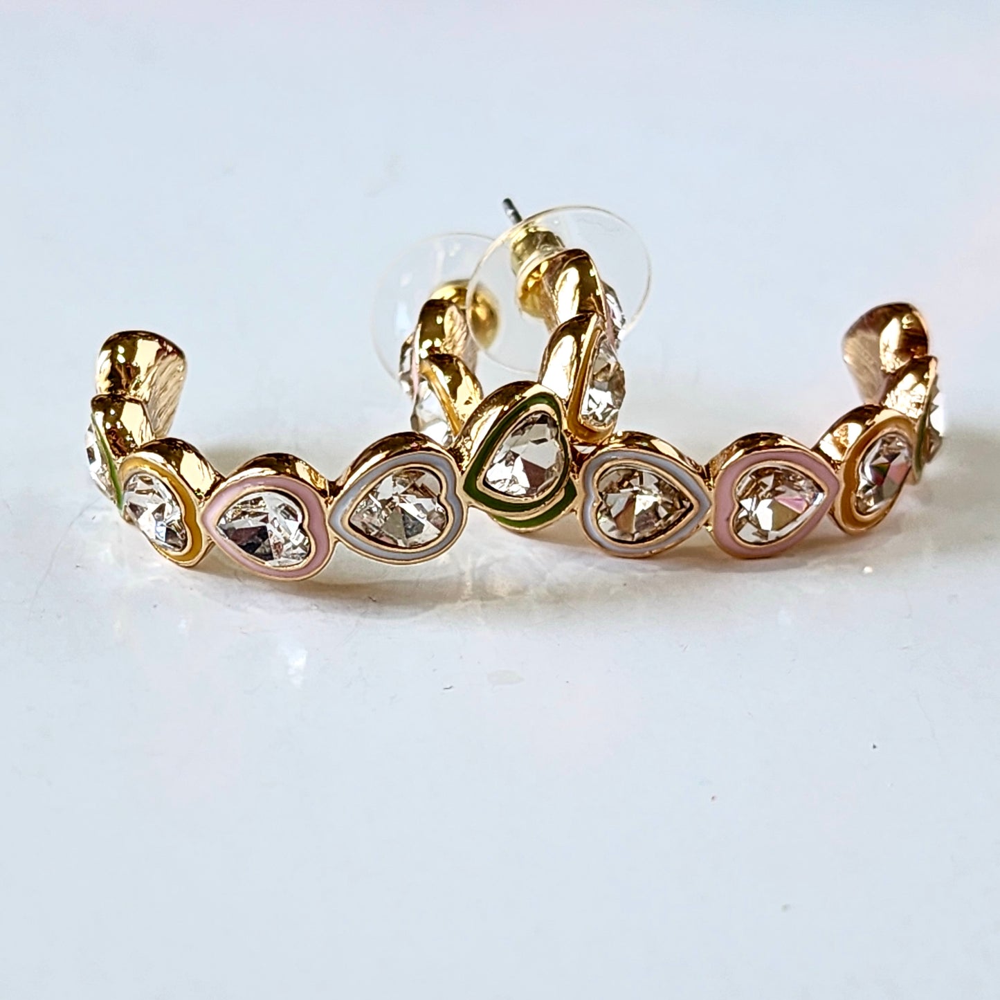 Love Notes Hoop Crystal Earrings