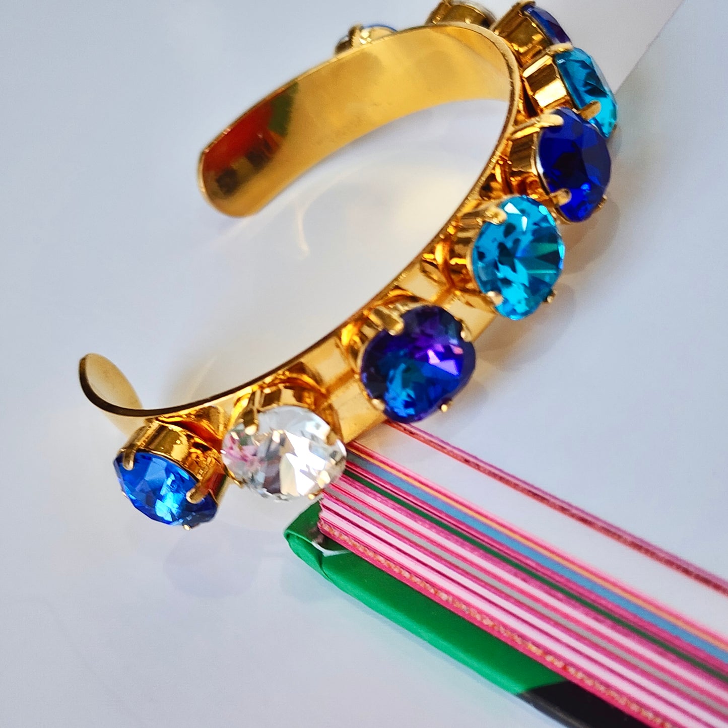 Côte d’Azur Crystal Cuff Bracelet