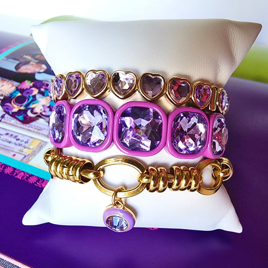 Haus Party Crushed Grape Bracelet Stack