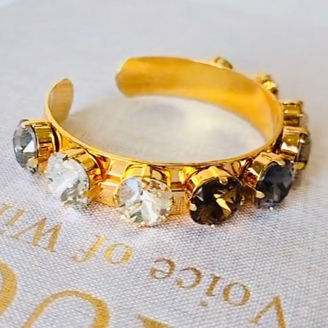 The Sable Crystal Cuff Bracelet