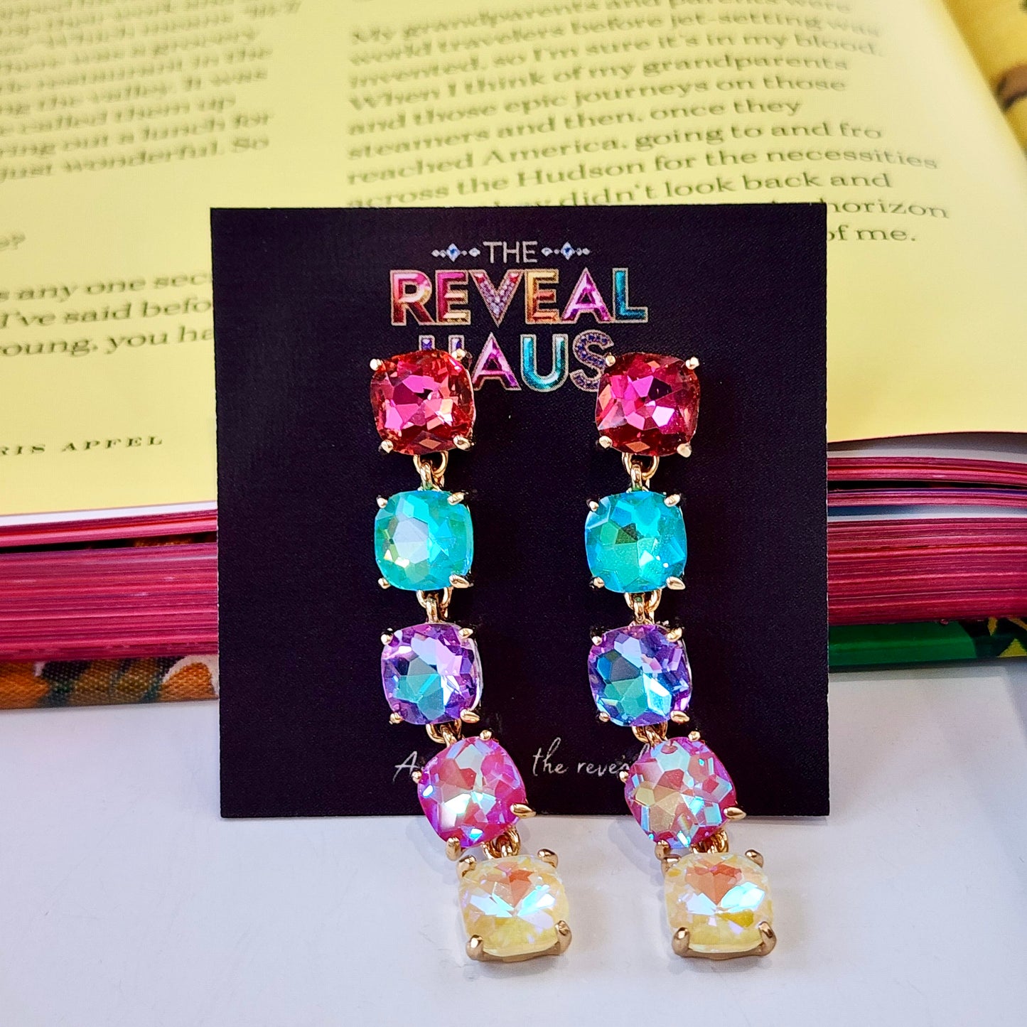 The Swift Square Crystal Earrings