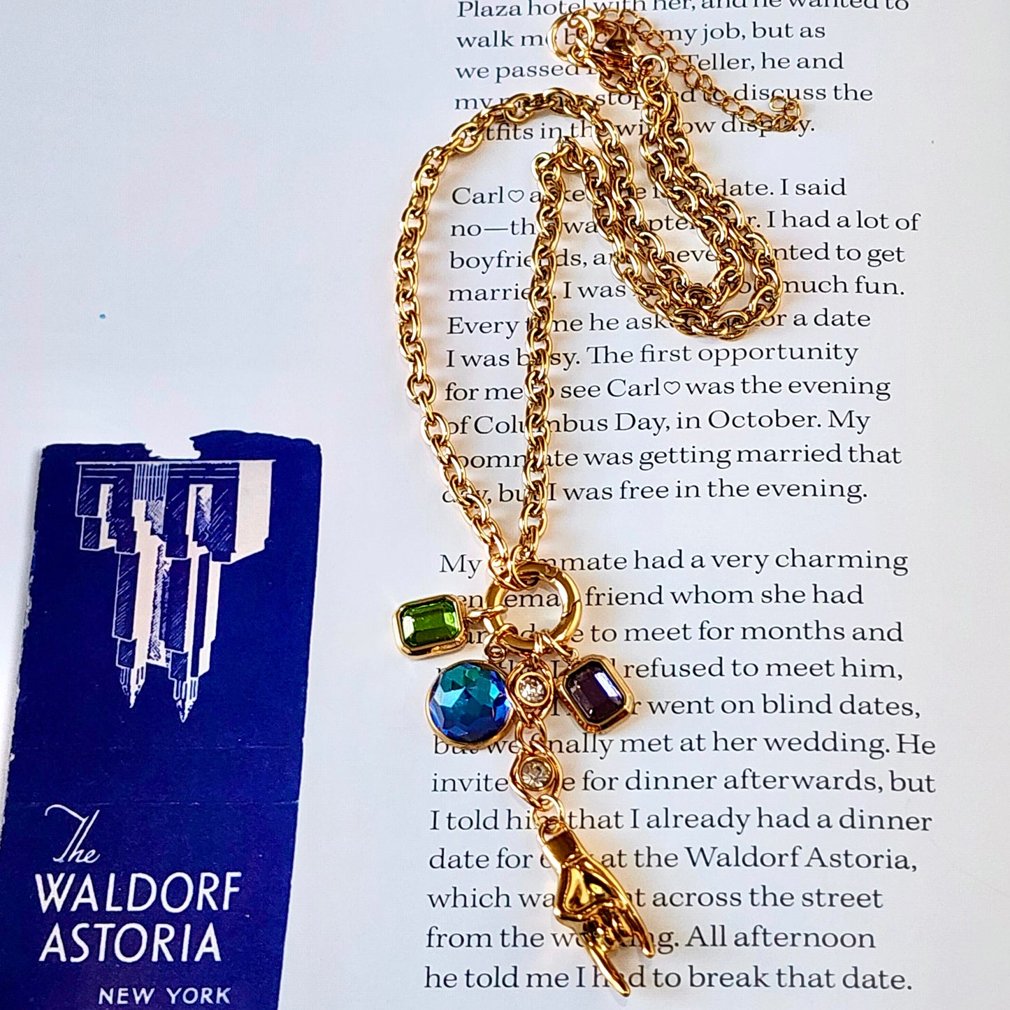 The Rock On Crystal Charm Necklace