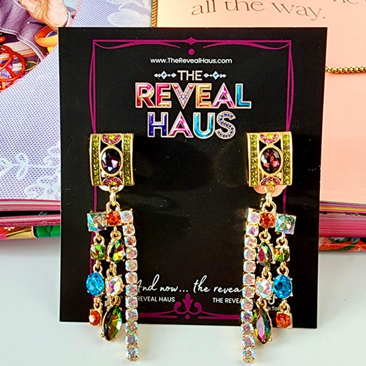 Maximalist Icon Earrings-Eggplant
