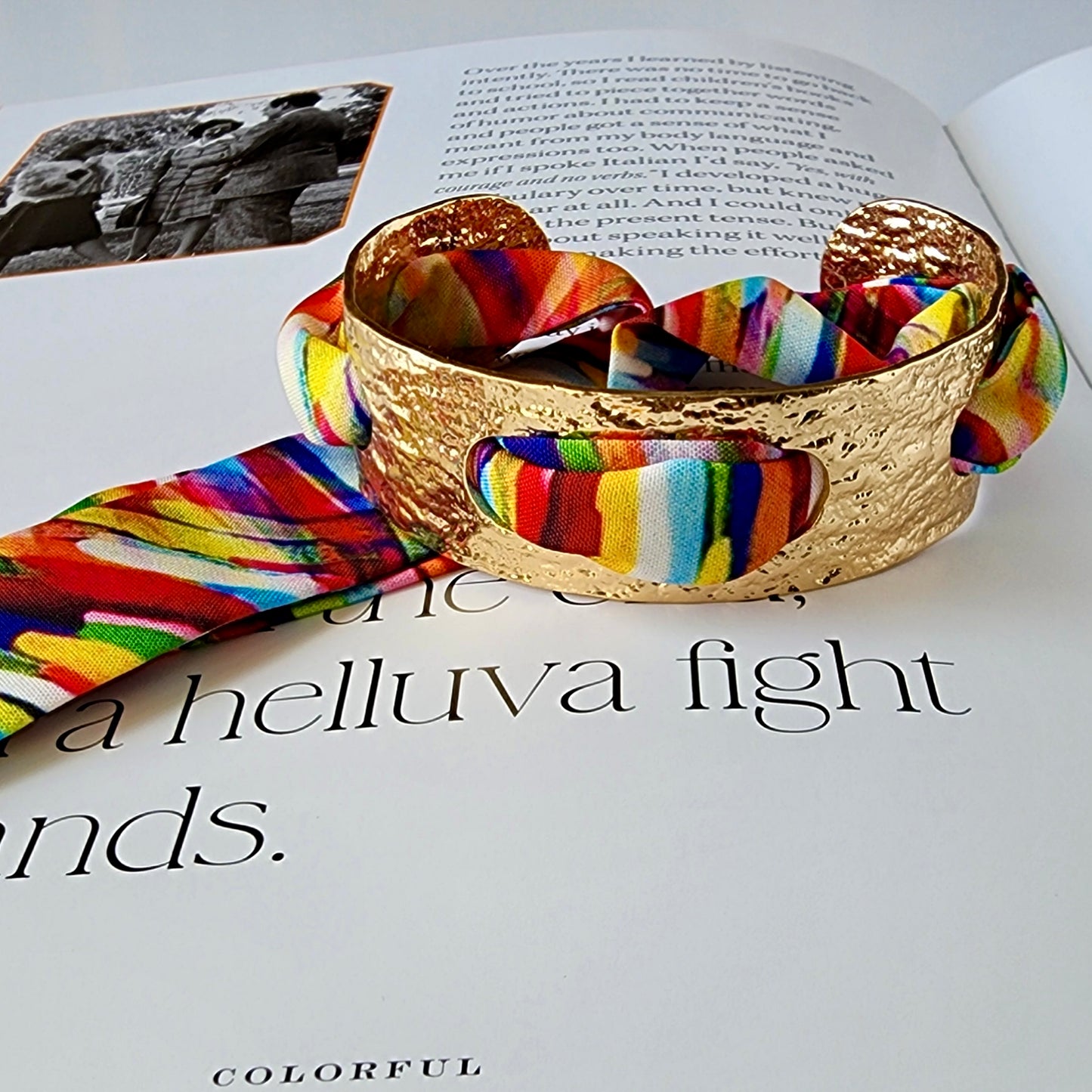 Golden Thread Cuff Bracelet