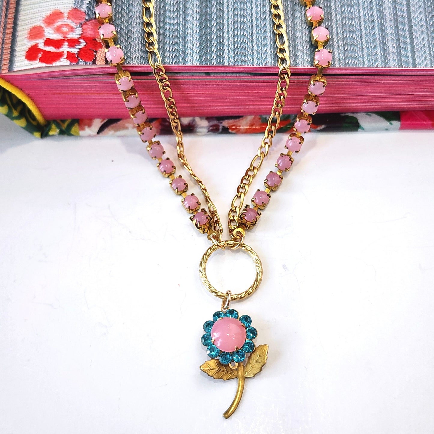 Petals- Pendant Crystal Necklace