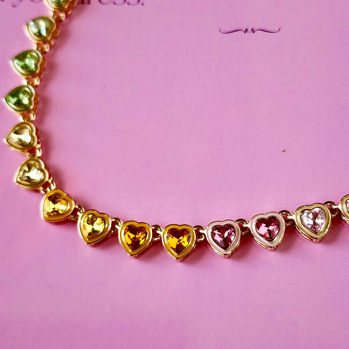 Love Notes Heart Crystal Necklace
