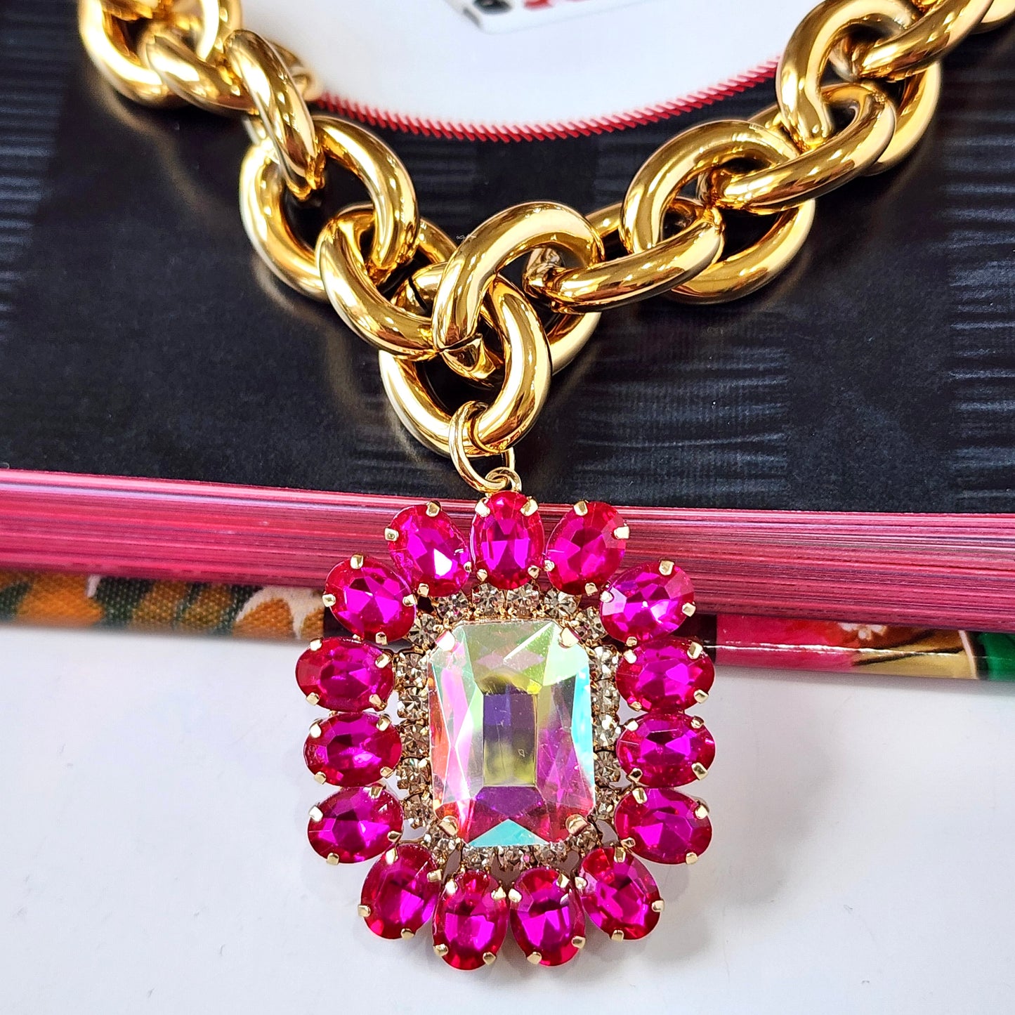 The Pink Palm Royale Necklace