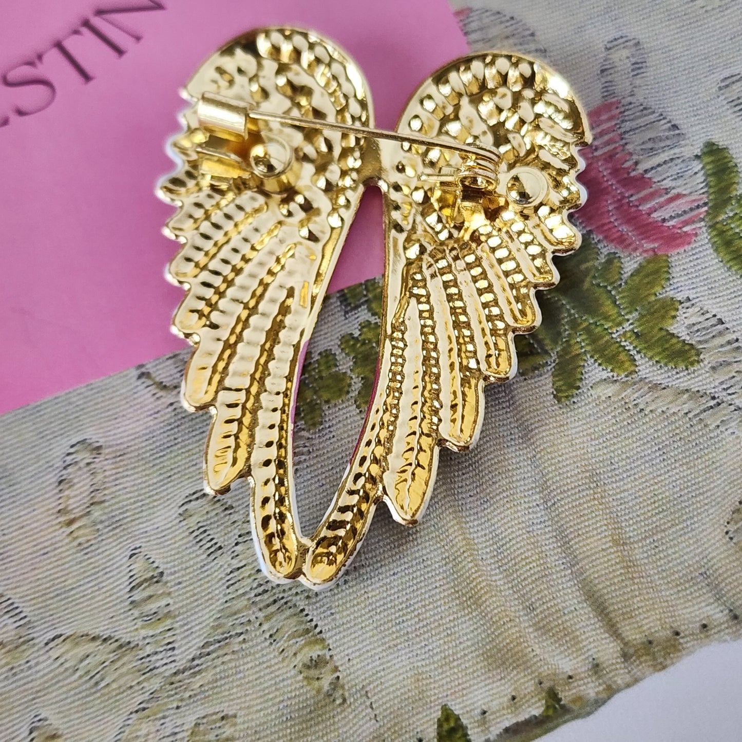 The Rosé Wings Brooch