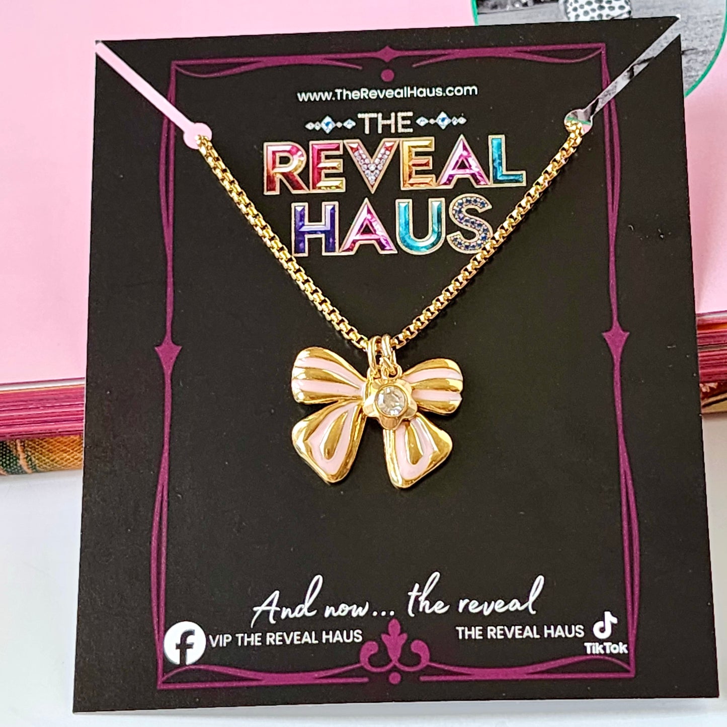 Blushed Bow Necklace