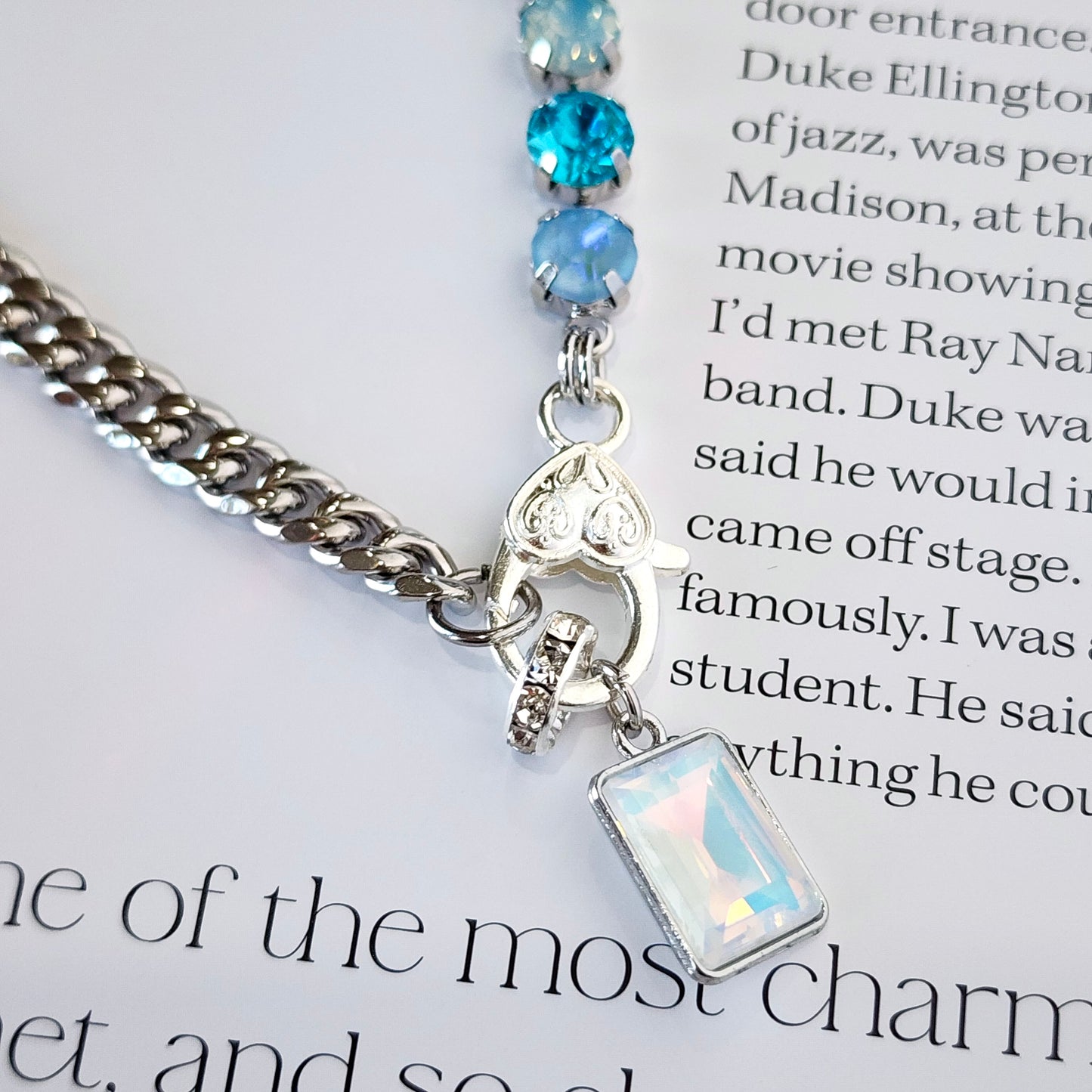 The Haus Link Ocean Crystal Necklace