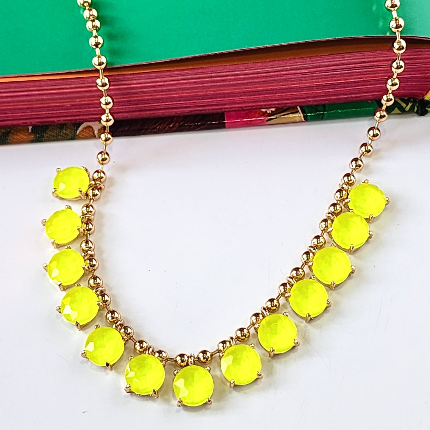 The Sheena Fluorescent Gemstone Necklace