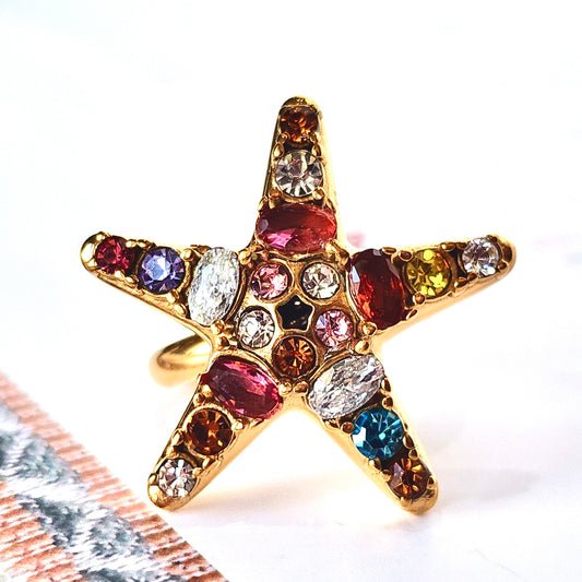 Starfish Sparkle Gemstone Ring