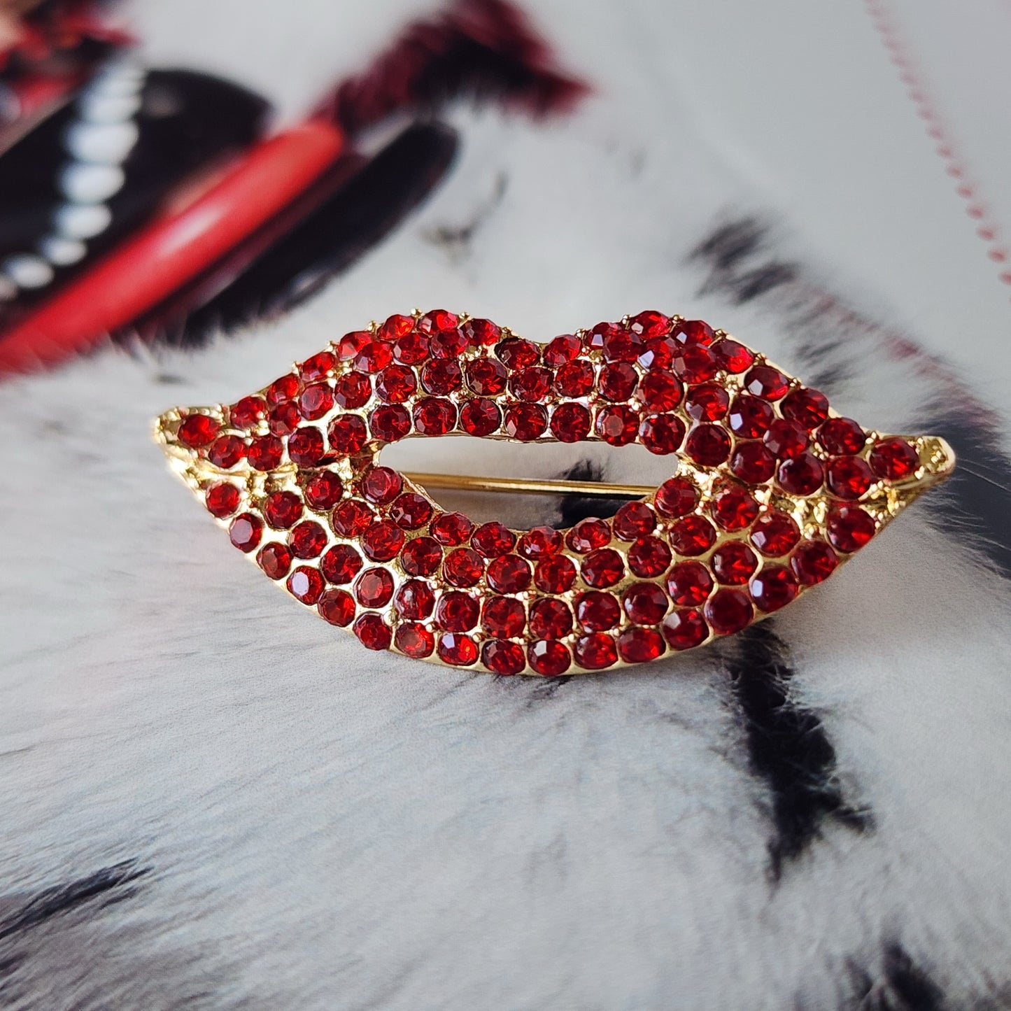 The Scarlet Kiss Brooch