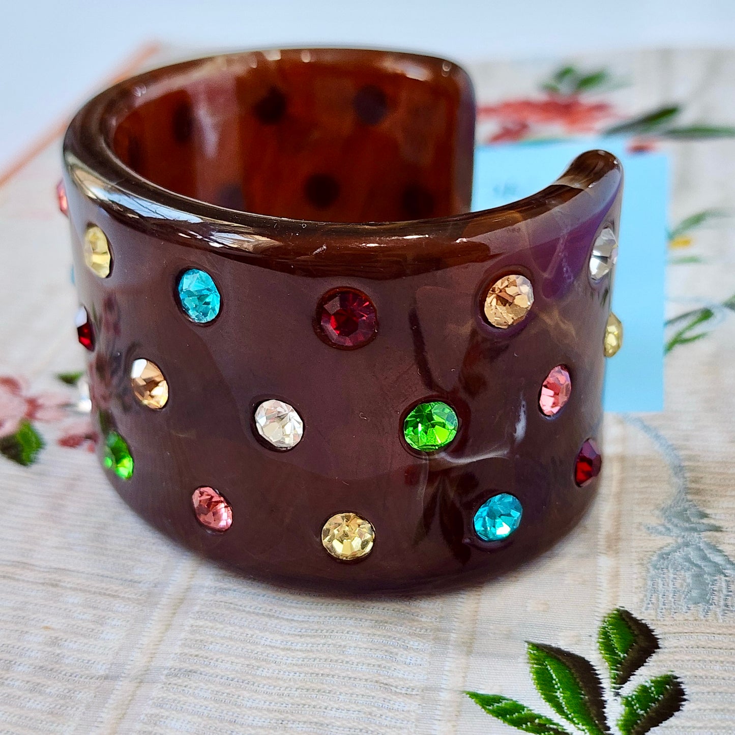 Studio Confetti Tortoise Brown  Bracelet Cuff