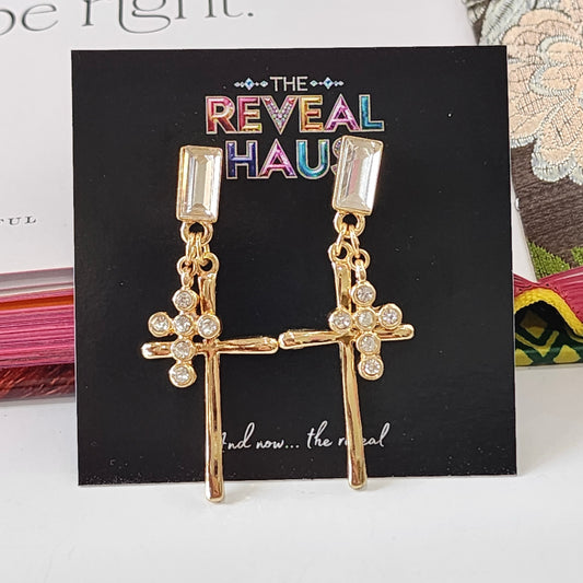 The Stellla Cross Earrings